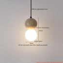 GobekUsa LED Pendant Lamp Yellow Travertine Adjustable Wabi Sabi Light