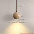 GobekUsa LED Pendant Lamp Yellow Travertine Adjustable Wabi Sabi Light