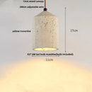 GobekUsa LED Pendant Lamp Yellow Travertine Japanese Style Adjustable Hanging Lights