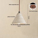 GobekUsa LED Pendant Lamp Yellow Travertine Japanese Style Adjustable Hanging Lights