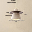 GobekUsa LED Pendant Lamp Yellow Travertine Japanese Style Adjustable Hanging Lights