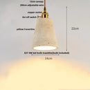 GobekUsa LED Pendant Lamp Yellow Travertine Japanese Style Adjustable Hanging Lights