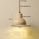 GobekUsa LED Pendant Lamp Yellow Travertine Japanese Style Adjustable Hanging Lights