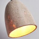 GobekUsa LED Pendant Lamp Yellow Travertine Japanese Style Adjustable Hanging Lights
