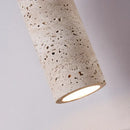GobekUsa LED Pendant Lamp Yellow Travertine Wood Hanging Light Fixture Luminaire