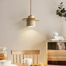 GobekUsa LED Pendant Lamp Yellow Travertine Wood Nordic Minimalism Hanging Light