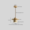 GobekUsa LED Pendant Lamp Yellow Travertine Wood Nordic Minimalism Hanging Light