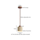 GobekUsa LED Pendant Lamp Yellow Travertine Wood Nordic Minimalism Hanging Light