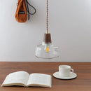 GobekUsa LED Pendant Lamps for Modern Home Decor - Walnut Glass Hanging Light Fixtures