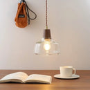 GobekUsa LED Pendant Lamps for Modern Home Decor - Walnut Glass Hanging Light Fixtures