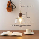 GobekUsa LED Pendant Lamps for Modern Home Decor - Walnut Glass Hanging Light Fixtures