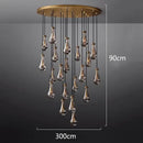 GobekUsa LED Pendant Light Chandeliers for Living Room Staircase Indoor Lighting