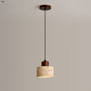 GobekUsa LED Pendant Light Fixture Modern Wood Canopy Yellow Travertine Luminaire