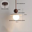 GobekUsa LED Pendant Light Fixture Modern Wood Canopy Yellow Travertine Luminaire