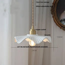 GobekUsa LED Pendant Light Fixture Walnut Wood Ceramic Knob Switch Hanging Lamp