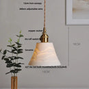 GobekUsa LED Pendant Light Fixture Walnut Wood Ceramic Knob Switch Hanging Lamp