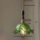 GobekUsa LED Pendant Light Fixture with Copper Socket & Green Glass, Modern Nordic Lamp