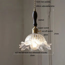 GobekUsa LED Pendant Light Fixture with Copper Socket & Green Glass, Modern Nordic Lamp