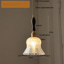 GobekUsa LED Pendant Light Fixture with Copper Socket & Green Glass, Modern Nordic Lamp