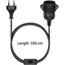 Industrial black led pendant light with switch bedroom cord kit by Decorbites
