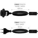 Industrial black led pendant light with switch bedroom cord kit by Decorbites