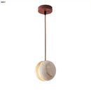 GobekUsa LED Pendant Light Fixture Yellow Travertine Adjustable Hanging Lamp
