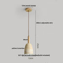 GobekUsa LED Pendant Light Fixture Yellow Travertine Adjustable Hanging Lamp