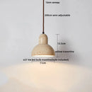 GobekUsa LED Pendant Light Fixture Yellow Travertine Adjustable Hanging Lamp