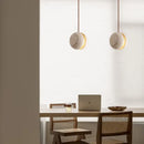 GobekUsa LED Pendant Light Fixture Yellow Travertine Adjustable Hanging Lamp