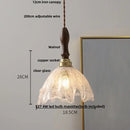 GobekUsa LED Pendant Light: Japan Style White Glass, Copper Socket, Walnut Wood Lamp
