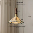 GobekUsa LED Pendant Light: Japan Style White Glass, Copper Socket, Walnut Wood Lamp