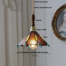 GobekUsa LED Pendant Light: Japan Style White Glass, Copper Socket, Walnut Wood Lamp