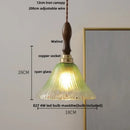 GobekUsa LED Pendant Light: Japan Style White Glass, Copper Socket, Walnut Wood Lamp