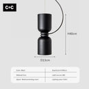 GobekUsa LED Pendant Light: Minimalist Iron Fixture for Bedroom, Living Room, Restaurants & Bars