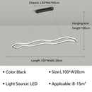 GobekUsa LED Pendant Light: Modern Aluminum Line Shapes Chandelier