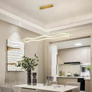 GobekUsa LED Pendant Light: Modern Aluminum Line Shapes Chandelier