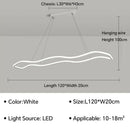 GobekUsa LED Pendant Light: Modern Aluminum Line Shapes Chandelier