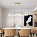 GobekUsa LED Pendant Light: Modern Aluminum Line Shapes Chandelier