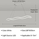 GobekUsa LED Pendant Light: Modern Aluminum Line Shapes Chandelier