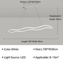 GobekUsa LED Pendant Light: Modern Aluminum Line Shapes Chandelier