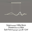 GobekUsa LED Pendant Light - Modern White/Black Long Line for Home, Restaurant, Office