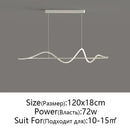 GobekUsa LED Pendant Light - Modern White/Black Long Line for Home, Restaurant, Office