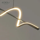 GobekUsa LED Pendant Light - Modern White/Black Long Line for Home, Restaurant, Office