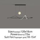 GobekUsa LED Pendant Light - Modern White/Black Long Line for Home, Restaurant, Office