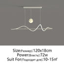 GobekUsa LED Pendant Light - Modern White/Black Long Line for Home, Restaurant, Office