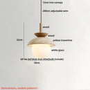 GobekUsa LED Pendant Light Stone Wood Glass Nordic Modern Hang Lamp
