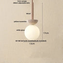 GobekUsa LED Pendant Light Stone Wood Glass Nordic Modern Hang Lamp