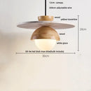 GobekUsa LED Pendant Light Stone Wood Glass Nordic Modern Hang Lamp