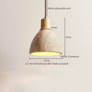 GobekUsa LED Pendant Light Yellow Travertine Modern Hanging Lampara