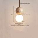 GobekUsa LED Pendant Light Yellow Travertine Modern Hanging Lampara